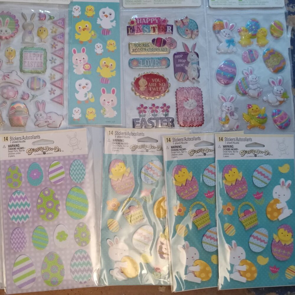 10 sheets Dimensional Easter Stickers by Stickety-Doo-Da & Walmart